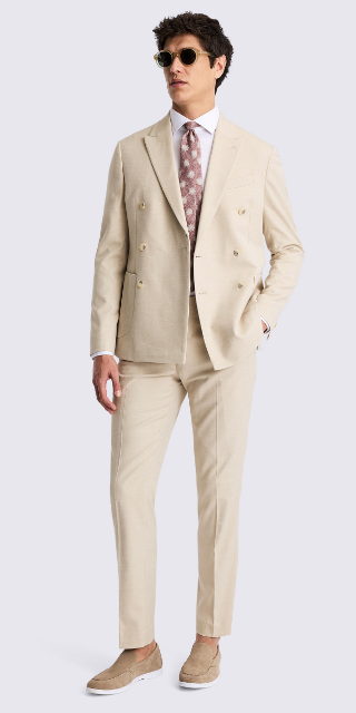 Slim Fit Camel Suit