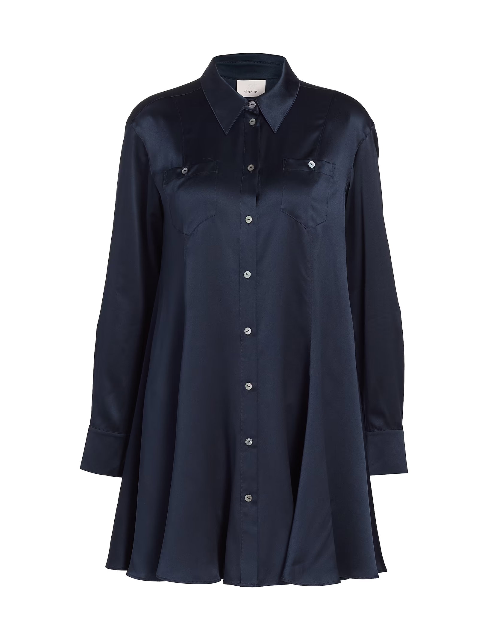 Cinq À Sept Belden Satin Shirtdress