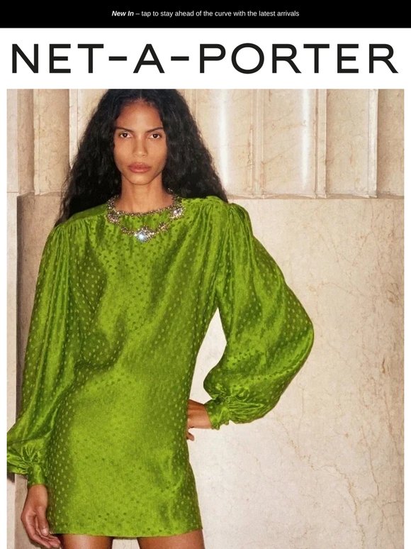 green dress net a porter SAU LEE Porter Dress in Jade Green