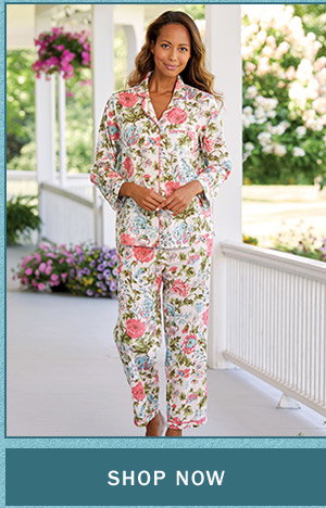 Shop Now. Ella Simone English Rose Cotton Lawn Pajama Set
