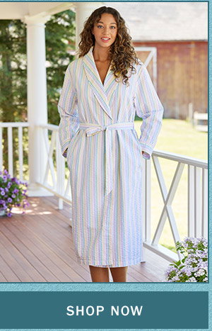 Shop Now. Women's Classic Seersucker Wrap Robe
