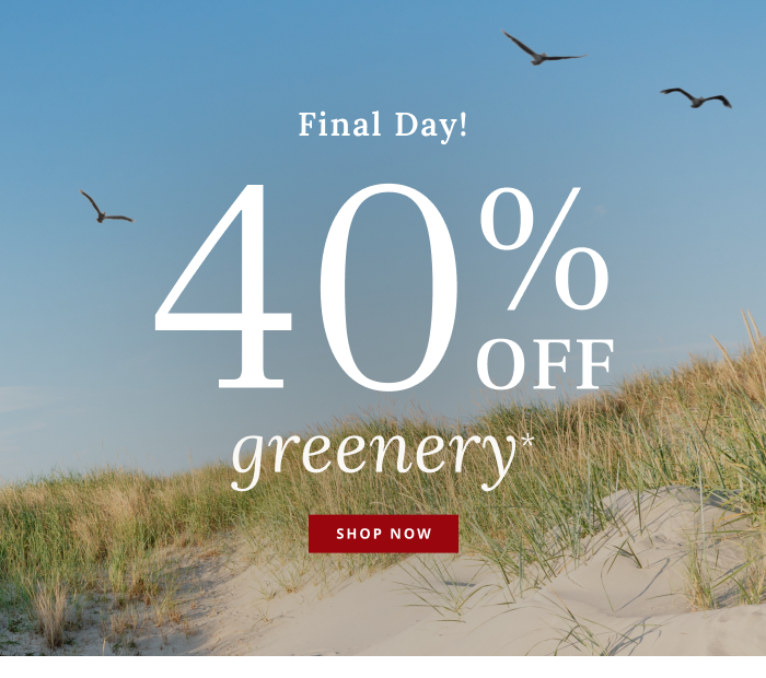 Final Day! 40% Off Greenery*