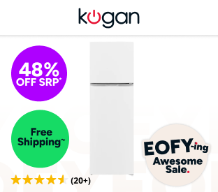 Kogan 247L Top Mount Fridge (White) Product Image