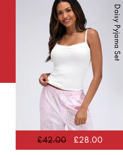 Daisy gingham long pyjama set