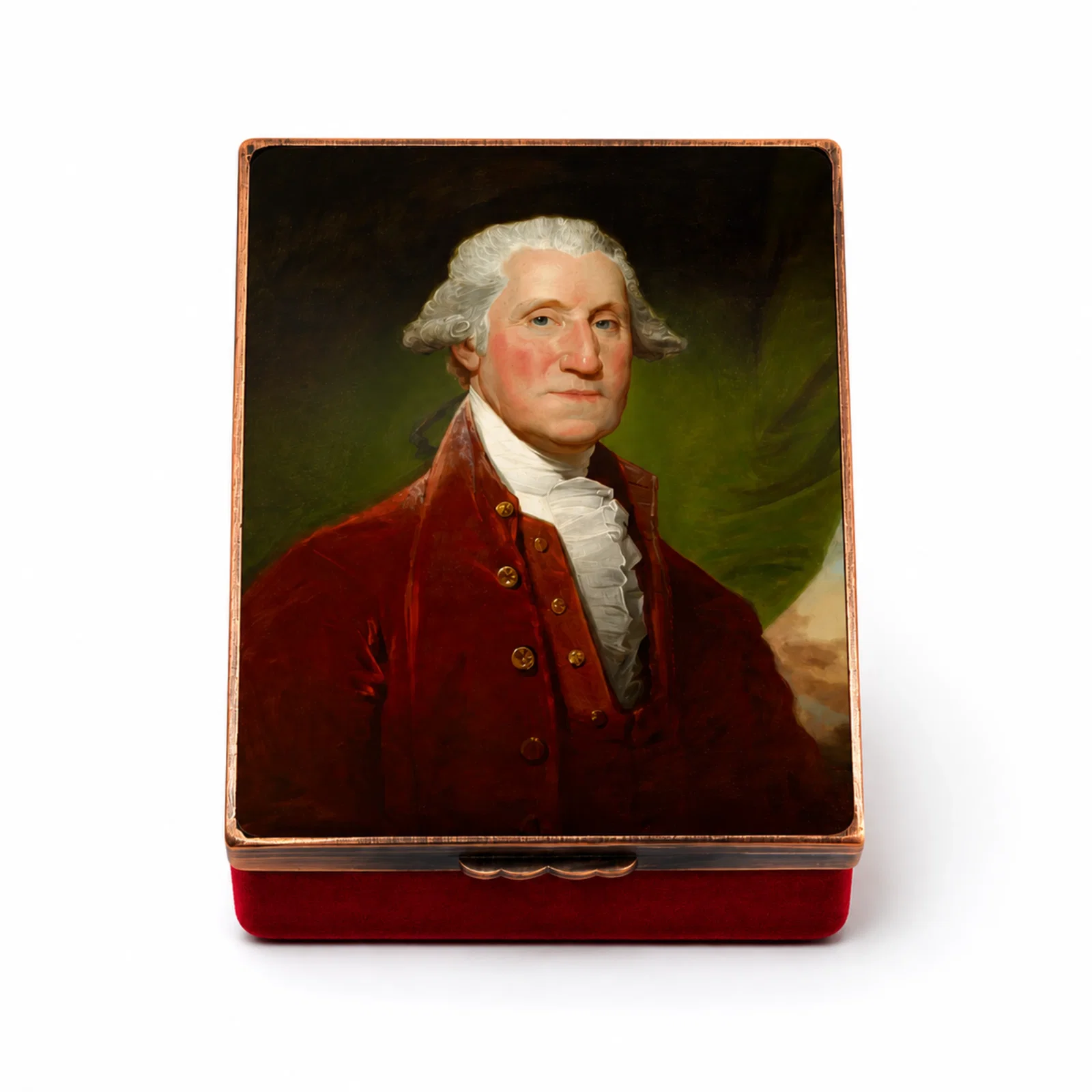 Image of George Washington Enamel Box