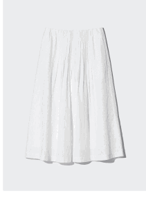 product6women0linen0blend0tuck0long0skirt