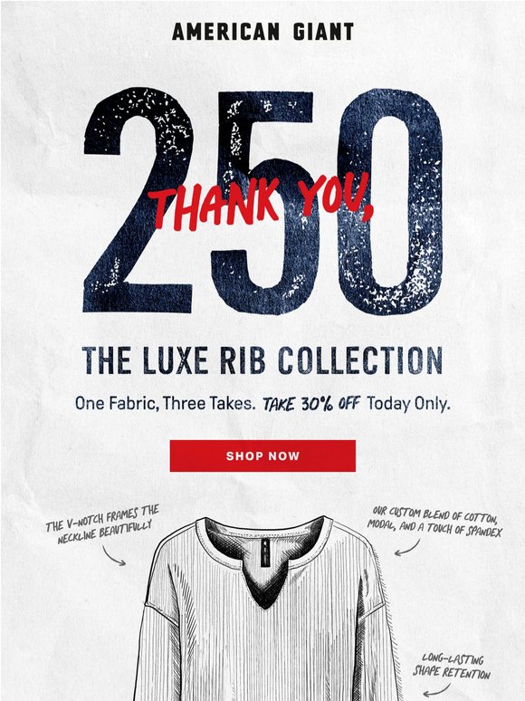Thank You, 250 · No. 3: The Rib Collection