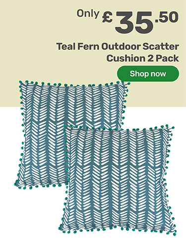 Streetwize Teal Fern Outdoor Scatter Cushion 2 Pack. Only £35.50