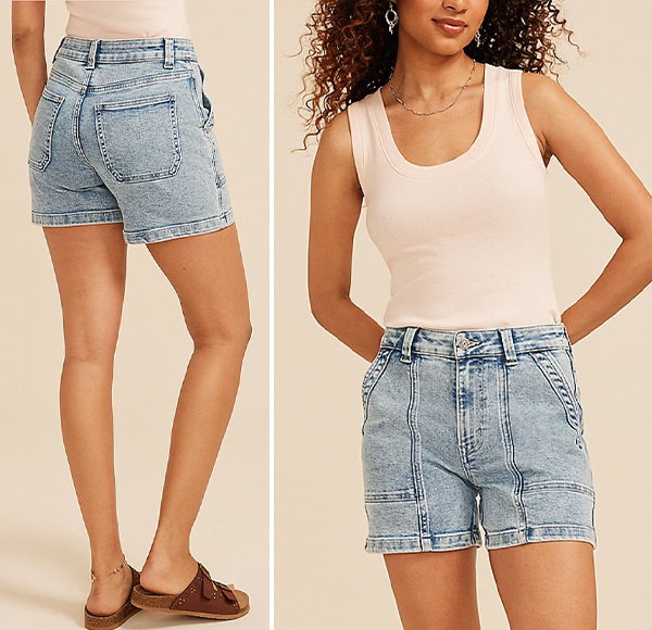 Model wearing maurices clothing.