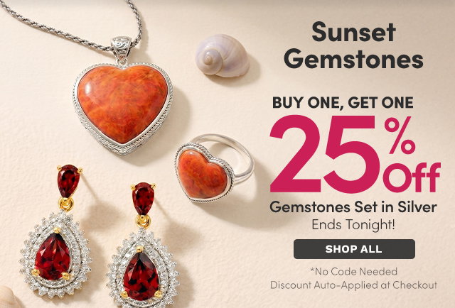 Sunset Gemstones | Buy One, Get One 25% Off Gemstones Set in Silver – Limited Time Only!