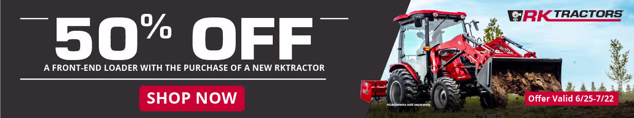 50% Off Front-End Loader w/ Purchase of New RKTractor