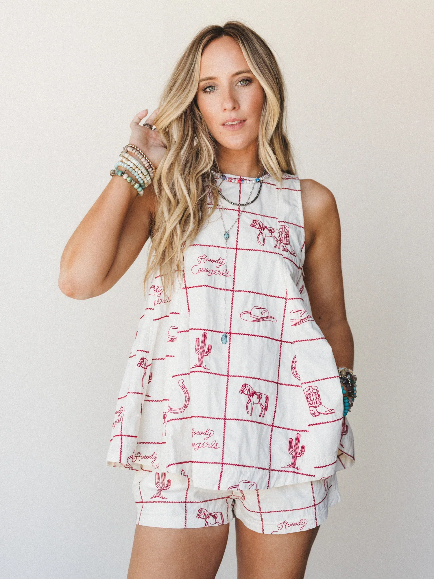 Image of Western Moment Top  - Cherry Wood Cream
