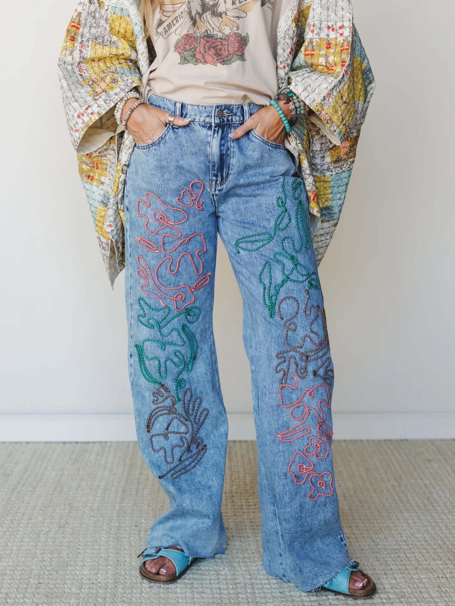 Image of Daisy Hearth Jeans - Denim