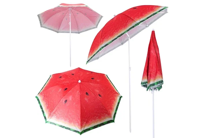 Strandparasoll med tilt och justerbar höjd 150 cm