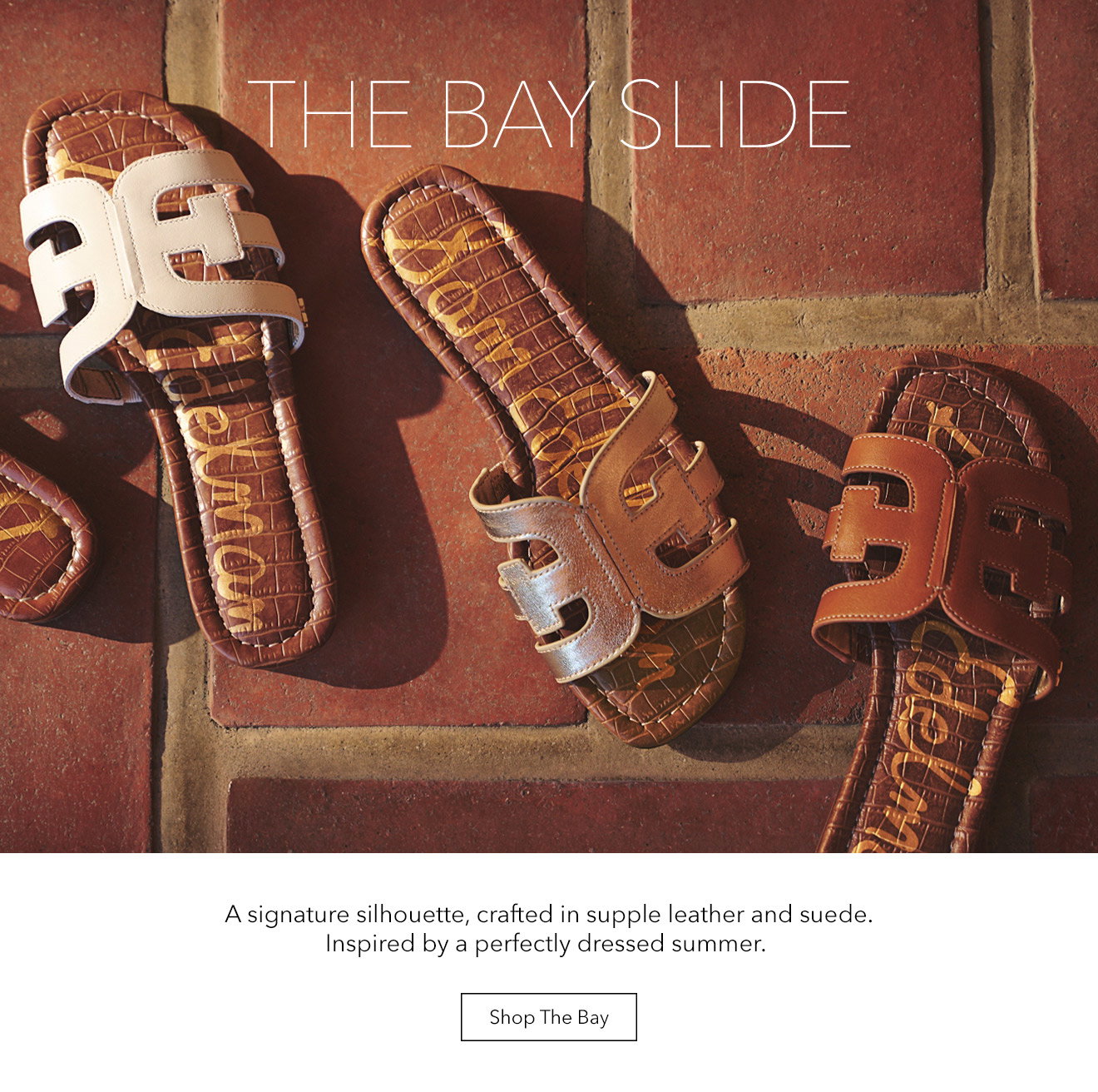 The Bay Slide | A Signature Silhouette, Crafted In Supple Leather And Suede. Inspired By A Perfectly Dressed Summer. | Shop The Bay