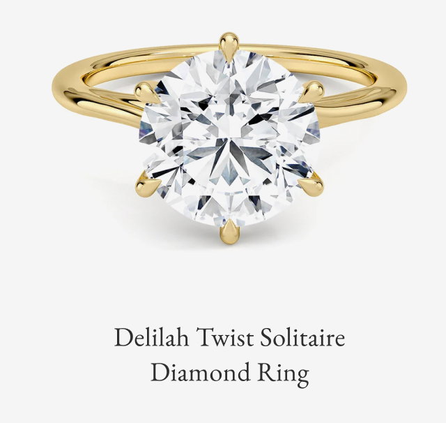 Delilah Twist Solitaire Ring