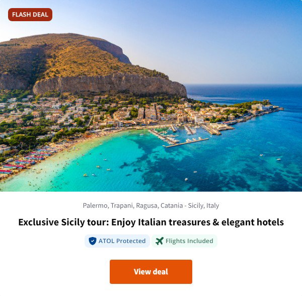 Exclusive Sicily tour: Enjoy Italian treasures & elegant hotels