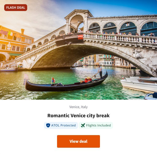 Romantic Venice city break