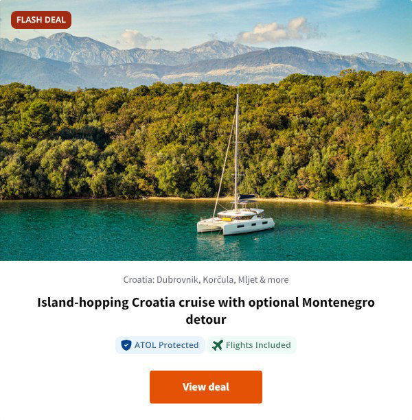 Island-hopping Croatia cruise with optional Montenegro detour