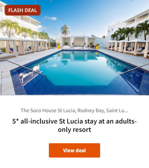 5* all-inclusive St Lucia stay at an adults-only resort