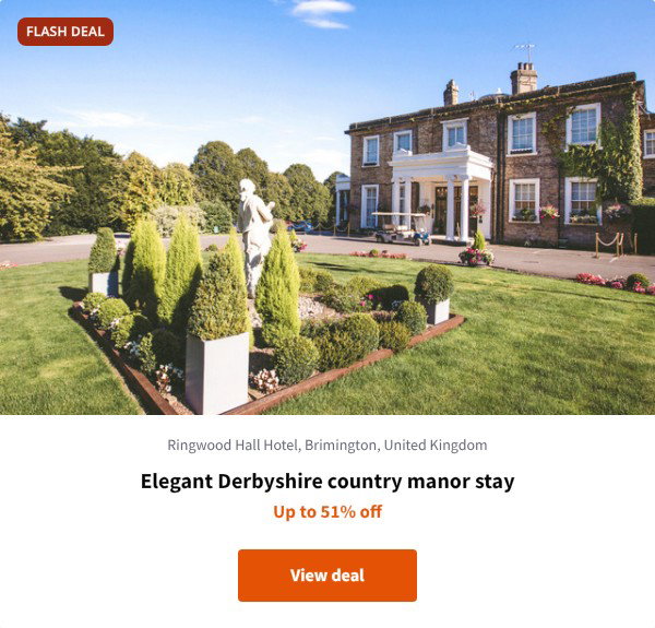 Elegant Derbyshire country manor stay