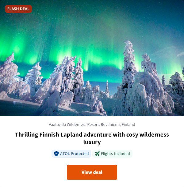 Thrilling Finnish Lapland adventure with cosy wilderness luxury