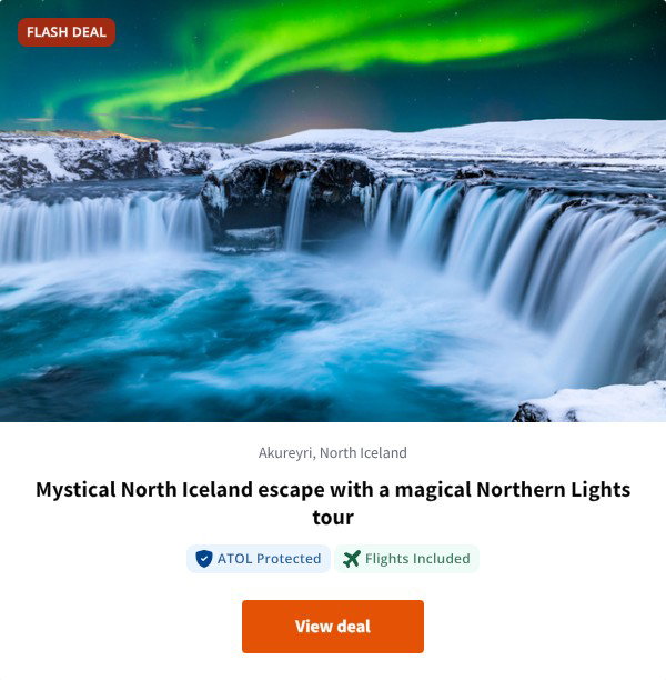 Mystical North Iceland escape with a magical Northern Lights tour