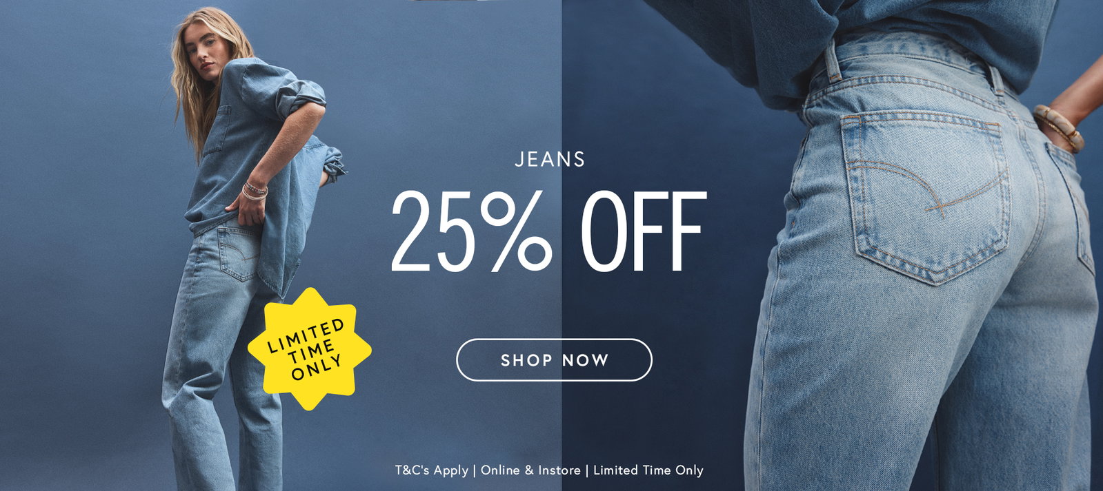 25% off denim