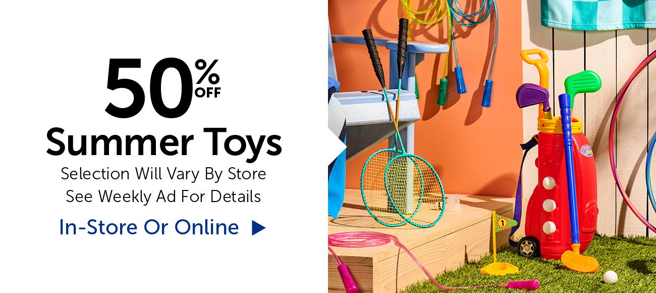 50% Off Summer Toys - Select Categories