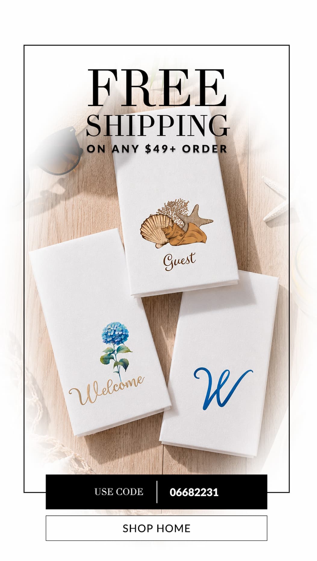 Free shipping on any $49+ order