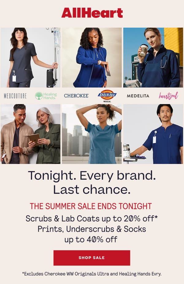 THE SUMMER SALE ENDS TONIGHT. SHOP NOW!