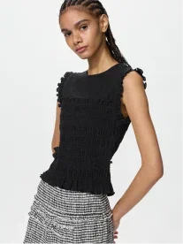 Shirring Top | Sleeveless