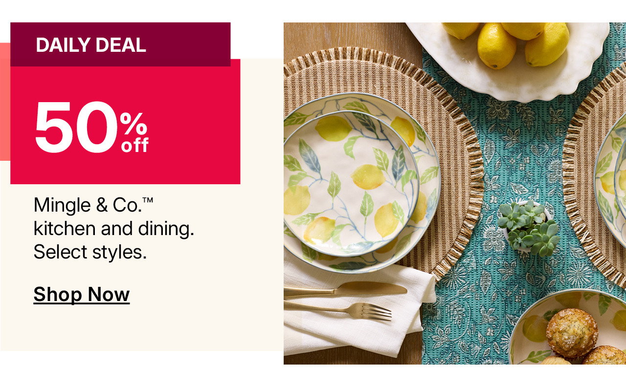 50% off mingle & co kitchen and dining