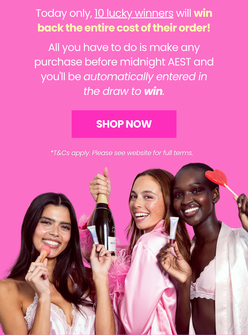 Today only, 10 lucky winners will win back the entire cost of their order!