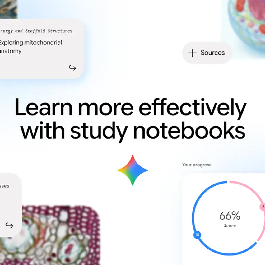 Study notebook interface with 'Learn more effectively' text, progress chart, and anatomy cards.