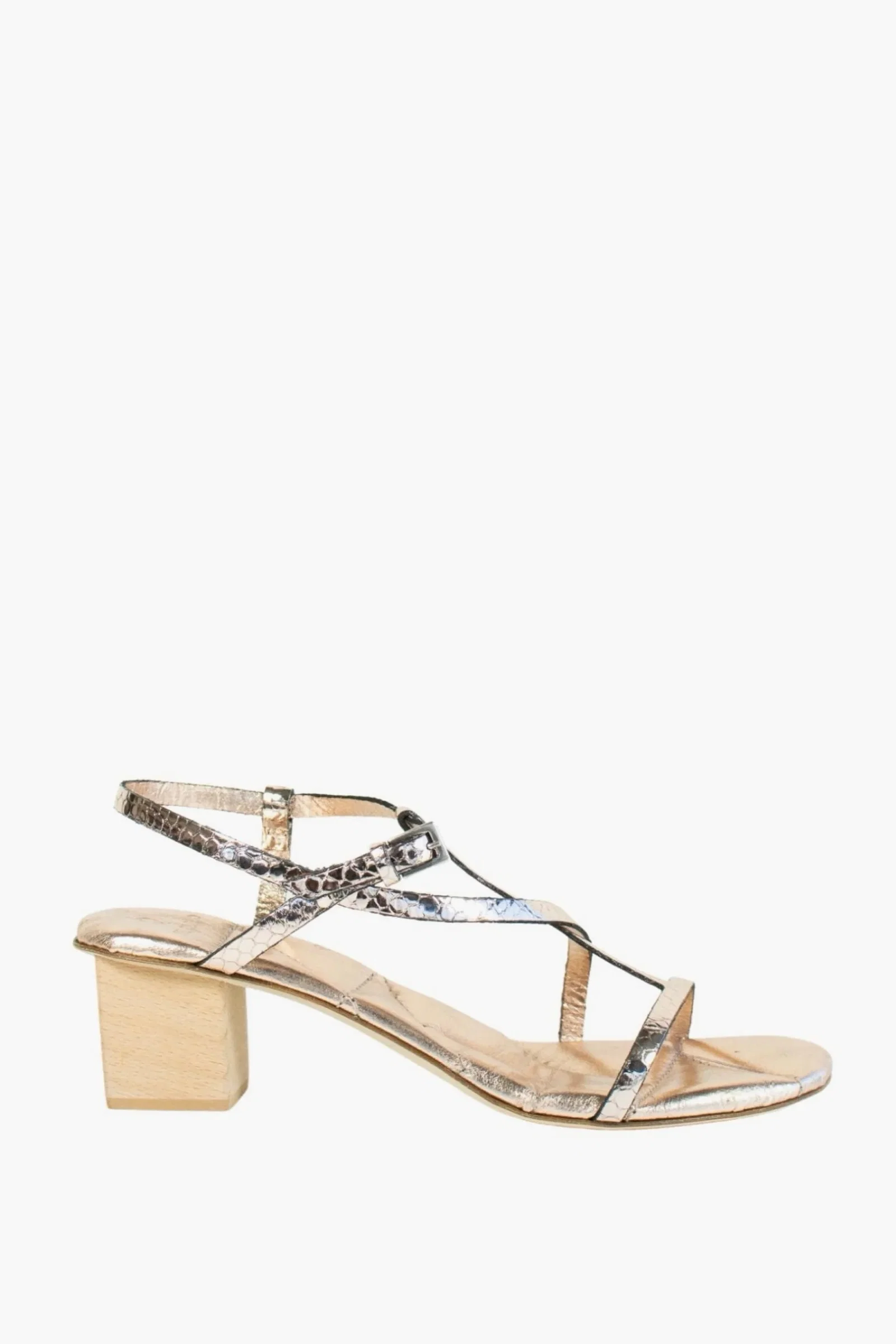 Image of Strappy Mid-Heel Sandal