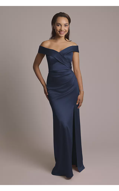 Sculpting Satin Cross-Front Dress
