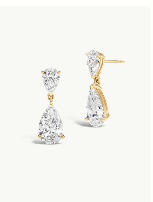 Double Pear Drop Earrings