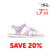 Walkright Layla Girls Multi Pastel Patent Sandal