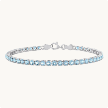 Sky Blue Topaz Tennis Bracelet in Sterling Silver