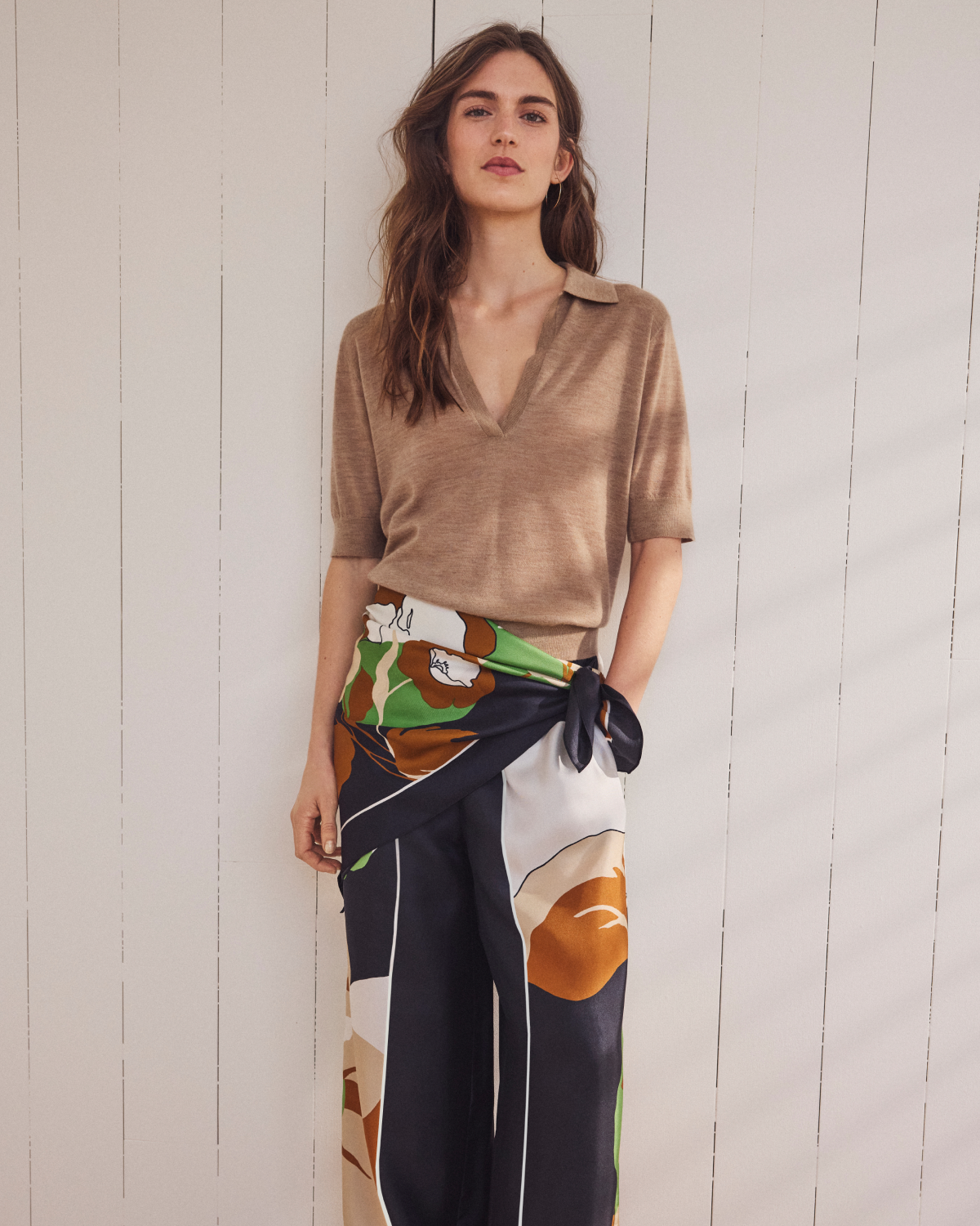 Unsubscribed Silk Pant in Scarf Print