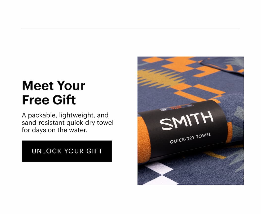 Meet Your Free Gift | A packable, lightweight, and sand-resistant quick-dry towel for days on the water.