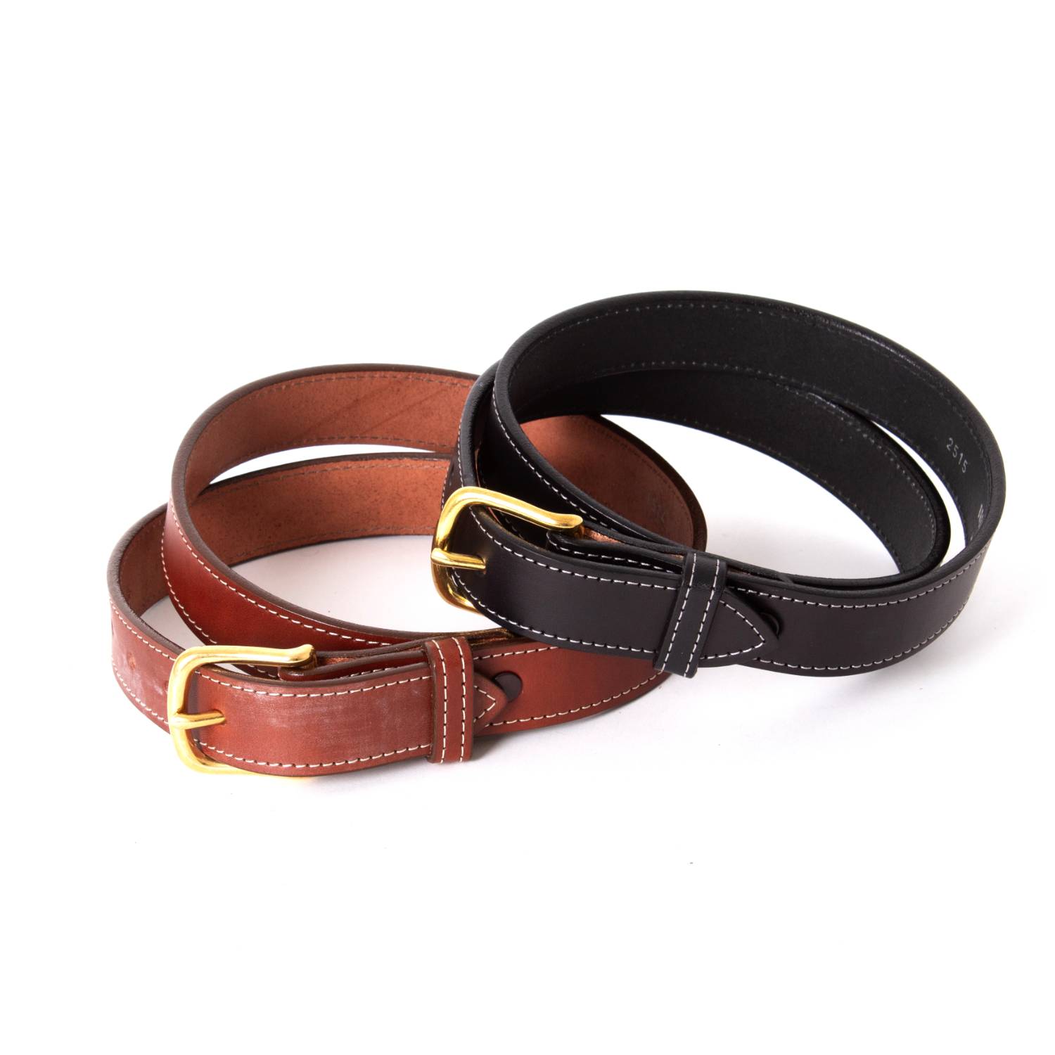 Image of Amish-Made Dressy Leather Belts - 1-1/4 inch wide