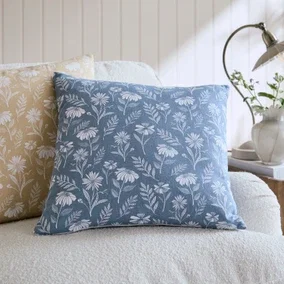 Timeless Floral Cotton Square Cushion Cover