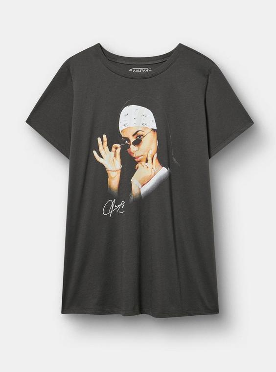 Aaliyah Classic Cotton Crew Tee