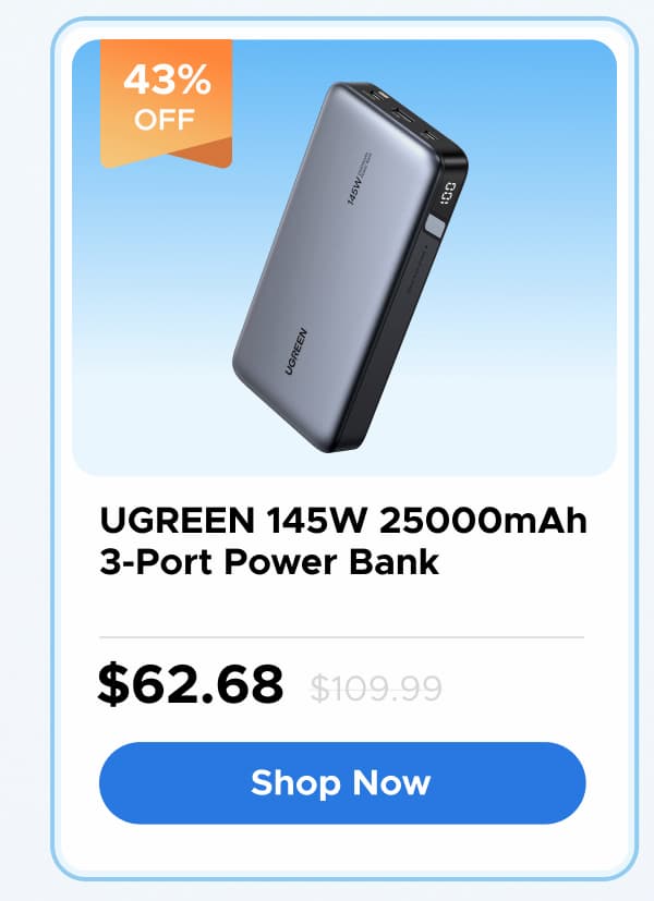 UGREEN 145W 25000mAh 3-Port Power Bank