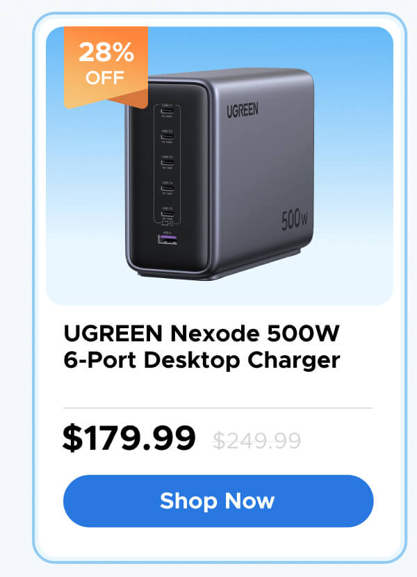 UGREEN Nexode 500W 6-Port Desktop Charger