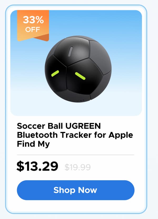 Soccer Ball UGREEN Bluetooth Tracker for Apple Find My