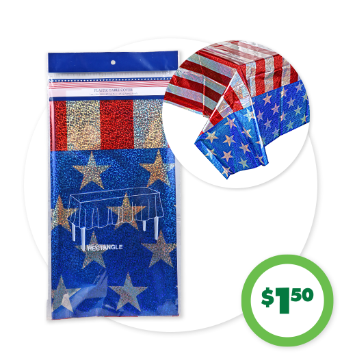 $1.50 Patriotic Table Cloths