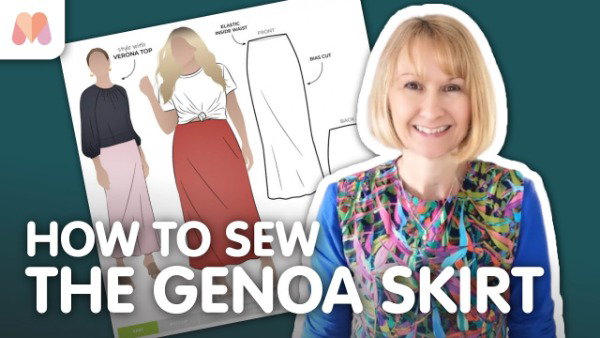 Learn to sew the Genoa Bias Cut Skirt